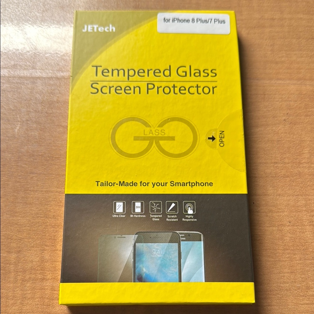 JETech Tempered Glass Screen Protector for iPhone 8 Plus/7 Plus